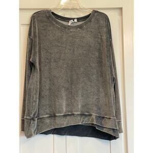 Cable and Guage Grey Seal Velour roundneck sweater/sweatshirt XL